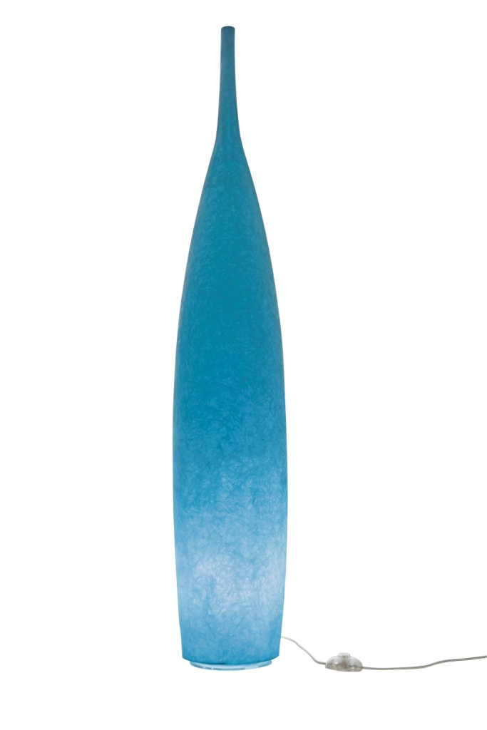 Floor Lamp Tank 1 In-Es Artdesign Collection Luna Color Blue Size 142 Cm Diam. 23 Cm